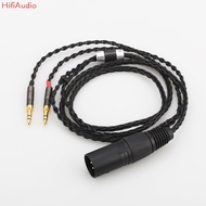 High Quality HC010 2x3.5mm HIFI 4-pin XLR Male Balanced Headphone Upgrade Cable for Sundara Aventho focal elegia t1 t5p D7200 D