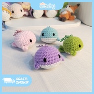 GANTUNGAN Whale hanger whale keychain/ whale knitted/