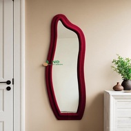 Irregular Single Aesthetic Mirror /Wavy Mirror/Standing Mirror Aesthetic/Korean Mirror