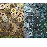 10 m6 yellow & white keyRing 100 pcs plate iron boltRing, m6x13x1 flat washer kiloan