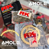 GIR SET GEAR SET RANTAI RK TAKASAGO CHAIN KIT KARISMA SUPRA X 125 -Ontarget Store
