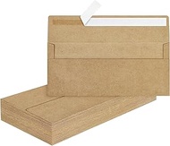50 Pcs Kraft #10 Business Envelopes, Self Seal Standard Envelopes, Windowless Business Mailing Envel