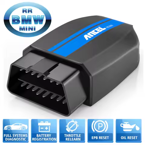ANCEL BD300 Bluetooth 5.0 OBD2 Scanner Full System for BMW/Mini ABS SRS Airbag TPMS Oil Reset Code R