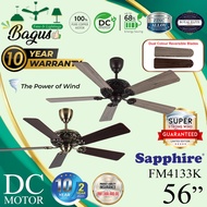 [1 FAN 2 COLOUR BLADE] Ceiling Fan - Sapphire FM4133K 56" DC Motor Remote Control | 5 Plywood Blade 