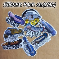 Stiker Pack Ikan Channa 7Pcs (Barca, Maru, Pulchra, Limbata, Andrao,