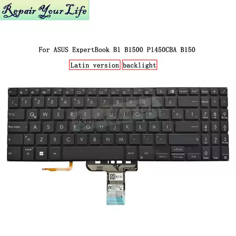 US UI Latin Backlight Keyboard For ASUS ExpertBook B1 B1500 B1500C P1450 P1450CBA BW450 PX555C B1500