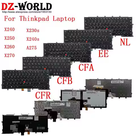 CFR CFA CFB Canadian French EE Estonian NL Dutch Backlight Keyboard for Lenovo Thinkpad X240 S X250 