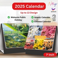 Year 2025 Table Calendar Desktop Flip Calendar Desk Kalendar Meja Public Holiday Different Pictures 