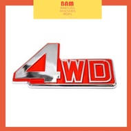 4WD monil Logo Emblem RedBIG