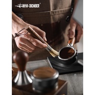 MHW-3BOMBER轰炸机 Coffee Bar Wooden Brush V6F8, Premium Boar Bristle Espresso Machine Cleaning Brush, D