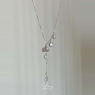 สร้อยคอ Zing Natural Baroque Pearl Y-Style สร้อยคอเงิน S925 โซ่กระดูกไหปลาร้า ดีไซน์เก๋ไก๋ สร้อยคอผู