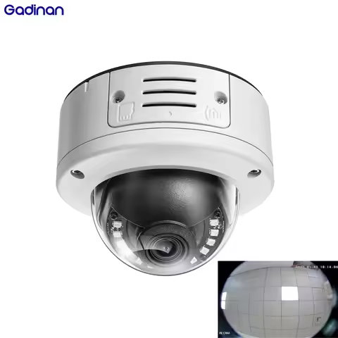 4K 8MP Fisheye Ultra Large Wide Angle lens 2 Way Audio POE IP Camera Dome 1.7MM lens IR Night vision