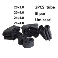 2PCS Fat Bicycle Tube 20 X 3.0 20x4.0 24x4.0 26x4.0 Bike Inner Tube For Snowmobiles Bicycles ATVs Bl