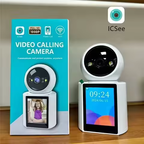 4MP 2K 2.4 inch Big Screen Wifi Surveillance Camera Indoor Child Elderly Monitor 2MP One Click Real 