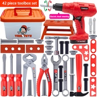 Childrens Toolbox Engineer Simulation Repair Tools Pretend Toy Electric Drill Screwdriver Tool Kit P