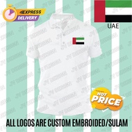 🔥PROMOSI HEBAT🔥 [SULAM] UAE FLAG NEW LOGO  POLO EMBROIDERY BAJU LELAKI PEREMPUAN POLO TEE 100% COTTO