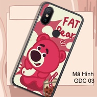 Xiaomi MI 6X - MI A2 - MI A2 LITE - REDMI S2 - REDMI 6 PRO Case, Strawberry Nice Bear Print.