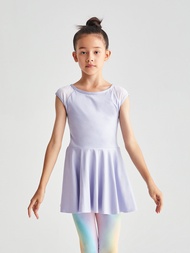 Mesh back Cap Sleeve skirt Leotard