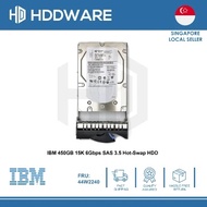 IBM 450GB 15K 6Gbps SAS 3.5 Hot-Swap HDD // 44W2239 // 44W2240 // 44W2243