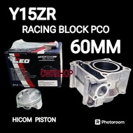 Y15ZR RACING BLOCK PCO SAIZ 57MM 60MM LEO HICOM PISTON PCO BLOCK Y15