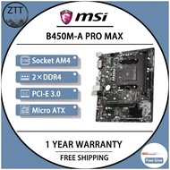 MSI B450M-A โปรแม็กซ์เมนบอร์ด AMD Ryzen Gen2 DDR4 32GB 4133(OC) M.2 PCI-E 3.0 B450 Placa-Mãe AM4 Mic