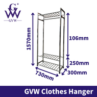 GVW【WARDRODE】Stainless Steel Cloth Hanger/ Cloth Rack/Clothes Drying Rack/Clothes Hanger/ Rak Penyidai Baju