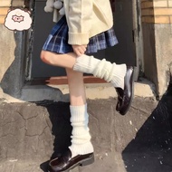 Women'S White Winter Warm Leg Warmers Knitted Thermal Leg Warmers Long Ballet Socks Japanese Style L