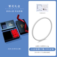 S999 สร้อยข้อมือเงินแท้สําหรับผู้หญิงหลายวงกลมสร้อยข้อมือเงินบางปิดผนึกญี่ปุ่นแบบดั้งเดิมและ สไตล์เก