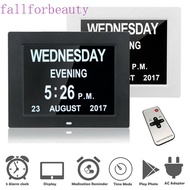 FALLFORBEAUTY Digital Clock Electronic Date Table Large LCD Screen Dementia Alarm Clock
