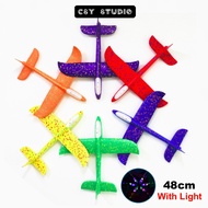 48cm Glider Throw Airplane Toy Flight Kapal Terbang Besar Mainan Big Aeroplane Foam Plane Flying Toy