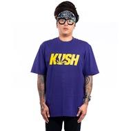 Kush Og Logo Yellow Purple Cotton T-Shirt