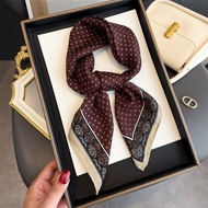 Universe Starry Sky Herringbone Pattern Cotton Linen Sense Small Square Scarf Silk Scarf Imitation V