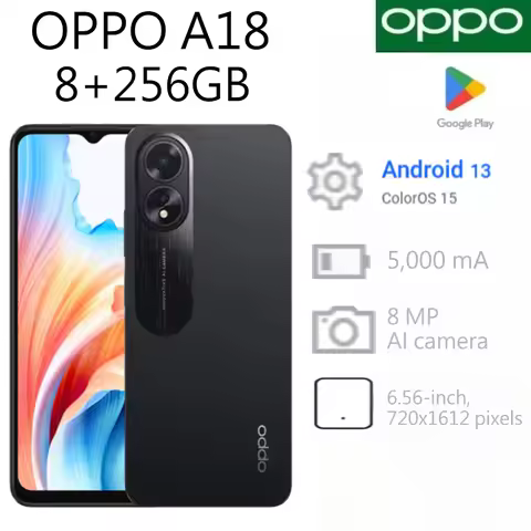 2026 Newest Model OPPO A18 Smartphone Dual Nano-SIM Globally Unlocked 6.56-inch 90Hz Display Helio G