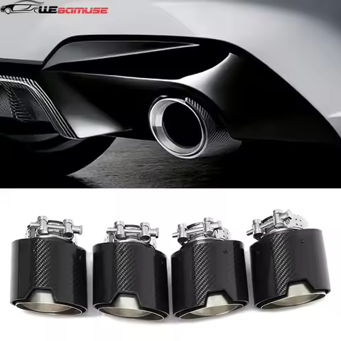 1 Piece Carbon Fiber Exhaust For BMW G20 G21 320i 330i 420i 430i G22 G23 Muffler Tip Tailpipe Exhaus