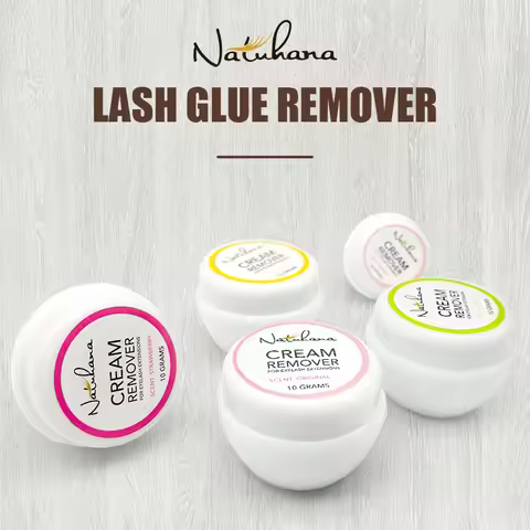 NATUHANA Cream Remover for Professional Eyelash Extension Glue Remover False Eye Lashes No Irritatio