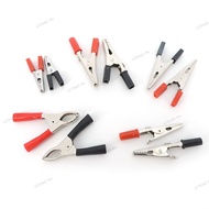 5A 50mm Red Black Metal electric Alligator Crocodile clamp Clips Handle Probe Test Lead Socket Conne