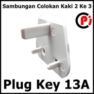 PLUG KEY 13A SAMBUNGAN COLOKAN LISTRIK KAKI 2 KE KAKI 3