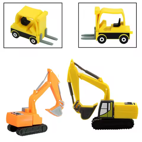 Usb Flash Disk 4GB 8GB 16G 32GB 64GB Excavators Truck Cartoon Usb Flash Drive Usb Memory Pen Drive G