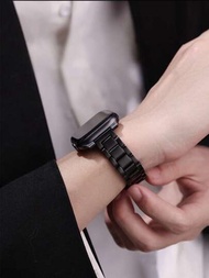 1入組女性薄型金屬錶帶，適用於Apple Watch Series 8 7 Se 6 5 4 3 38 40mm 41mm 49，超薄不銹鋼錶帶，配備Apple Watch手鐲智能手錶錶帶配件