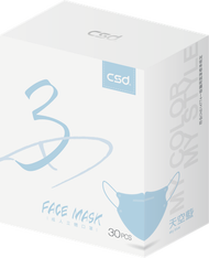 中衛 - 台灣中衛醫療口罩 - 成人立體口罩 天空藍 (30個盒裝) (6010117)