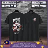🔥Premium Cotton🔥 Kitsune Street Japan Tshirt 100% Cotton Men Tshirt Baju Viral Lelaki Baju Tshirt Le