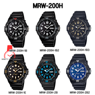 CASIO นาฬิกาข้อมือ ของแท้ 100% MRW-200H-1B MRW-200H-1B2 MRW-200H-1B3 MRW-200H-1E MRW-200H-2B MRW-200H-2B2 MRW-200H-2B3 MRW-200H-3B MRW-200H-4B MRW-200H-7B MRW-200H-7E MRW-200H-9B กันน้ำ กรอบบอกทิศ รับประกัน 1ปี
