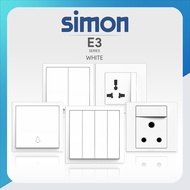 SIMON E6 Series White Switches & Socket Outlet SIRIM Approved Suis Lampu Socket Plug Wall Switch Sui