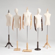 Shelf Window People Station Solid Wood Bottom Props Bust Model Female Model Stand Props Whole Body D
