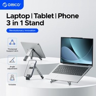 ORICO PN1 3-in-1 Aluminum Laptop Stand Height Adjustable Riser Holder for 17 Inch Laptop Tablet Phon
