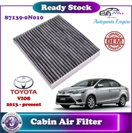 【 Toyota Vios 】Cabin Air Filter - Carbon ( 2013 onwards/ OEM 87139-ON010 )