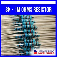 Resistor 1/4W 1/2W 1W 3K 3.3K 4.3K 4.7K 5.1K 6.8K 8.2K 10k 15k 20k 27k 36k 39k 47k 51k 56k 68k 75k 82k 100k 120k 150k 220k 270k 300k 330k 360k 430k 470k 510k 560k 680k 750k 1M Ohms Metal Carbon Film 1% 5% 4 5 Bands Ω DIY Electrical Electronics Projects