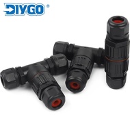 IP68 I/T Shape Waterproof Connector 2/3/5 Pin Wire Connectors Quick Screw Connect Push-in Terminals 
