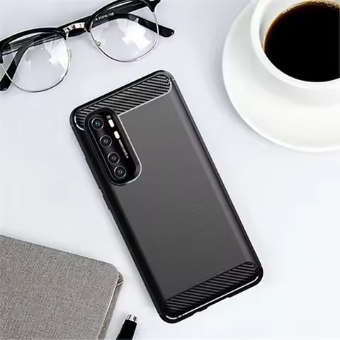 For Xiaomi Mi Note 10 Lite Case Rubber Bumper Carbon Fiber Cover For Xiaomi Mi Note 10 Lite Phone Ca