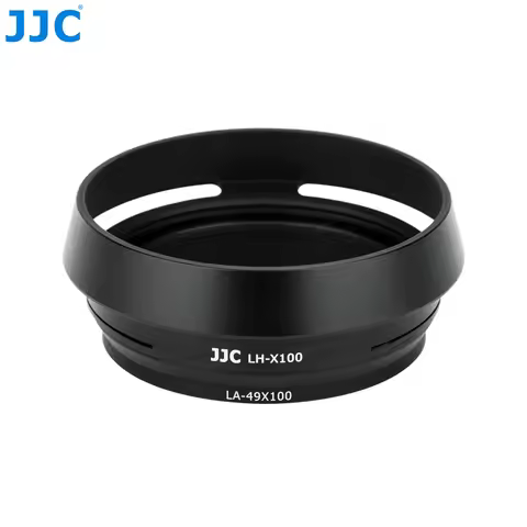 JJC Metal Lens Hood Sun Shade with 49mm Filter Adapter Ring for Fujifilm X100VI X100V X100F X100T X1